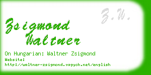 zsigmond waltner business card